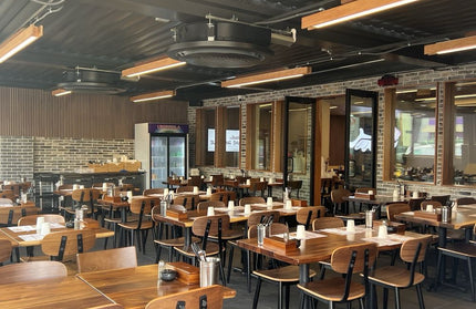 AMKO M7775 Black Walnut Metal Commercial Grade Restaurant Chair