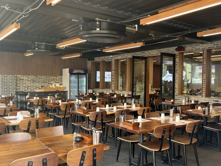 AMKO M7775 Black Walnut Metal Commercial Grade Restaurant Chair