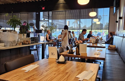 AMKO T64 Ashwood Carbonized Light Butcher Block Restaurant Table Top