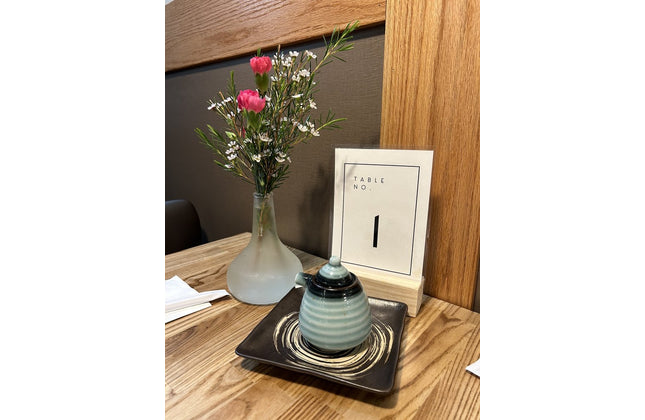 AMKO T64 Ashwood Carbonized Light Butcher Block Restaurant Table Top