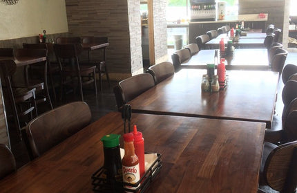 AMKO T20 Black Walnut Butcher Block Restaurant Table Top