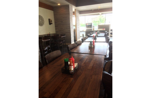 AMKO T20 Black Walnut Butcher Block Restaurant Table Top