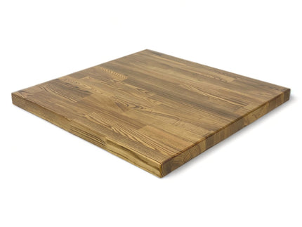 AMKO T64 Ashwood Carbonized Light Butcher Block Restaurant Table Top