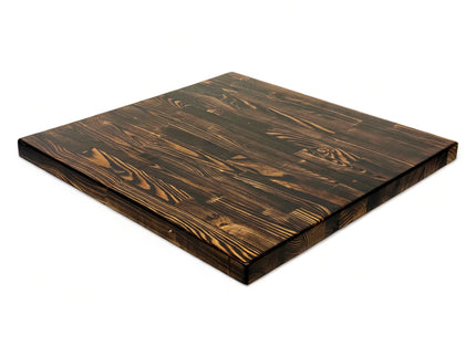 AMKO T64 Ashwood Carbonized Medium Dark Butcher Block Restaurant Table Top