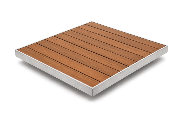 AMKO T66G Teak Restaurant Patio Table Top