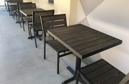 AMKO 519SB Mocha Aluminum Commercial Grade Restaurant Chair