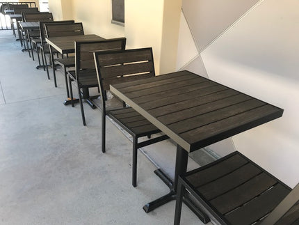 AMKO 519SB Mocha Aluminum Commercial Grade Restaurant Chair