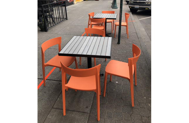 AMKO T66B Gray Restaurant Patio Table Top