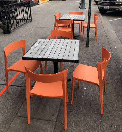 AMKO T66B Gray Restaurant Patio Table Top