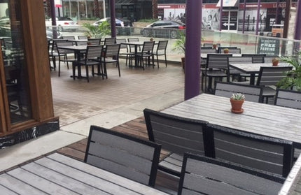 AMKO T66B Gray Restaurant Patio Table Top