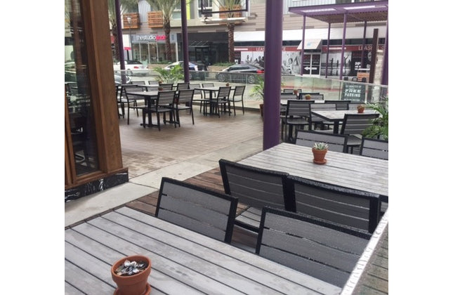 AMKO T66B Gray Restaurant Patio Table Top