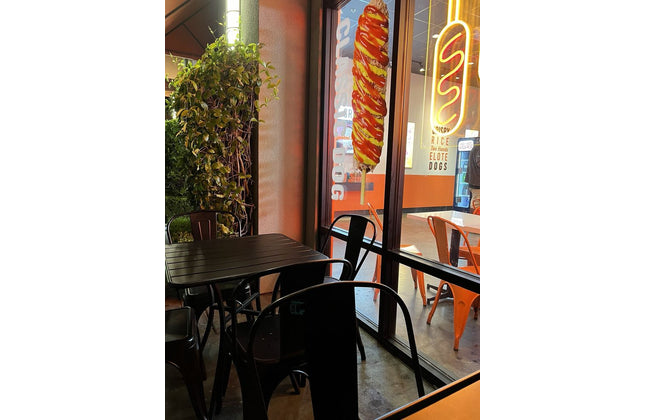 AMKO T72-2828 Black Metal Restaurant Patio Table