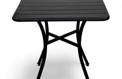 AMKO T72-2828 Black Metal Restaurant Patio Table