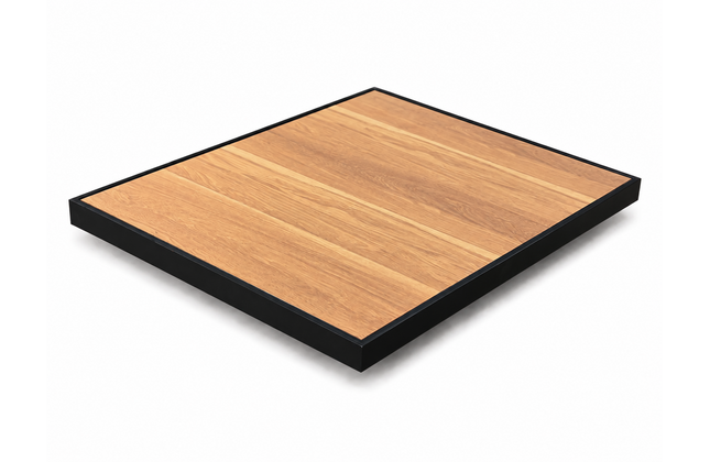 AMKO T73B Oak HPL Restaurant Patio Table Top