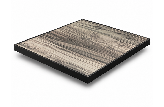 AMKO T73B Gray HPL Restaurant Patio Table Top