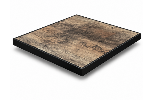 AMKO T73B Weathered HPL Restaurant Patio Table Top
