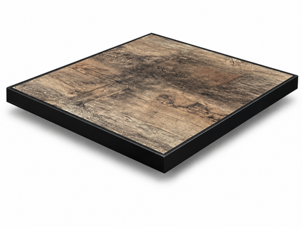 AMKO T73B Weathered HPL Restaurant Patio Table Top