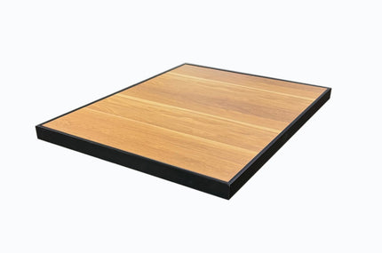 AMKO T73B Oak HPL Restaurant Patio Table Top