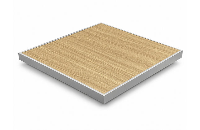 AMKO T73G Oak HPL Restaurant Patio Table Top