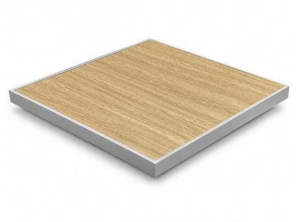 AMKO T73G Oak HPL Restaurant Patio Table Top