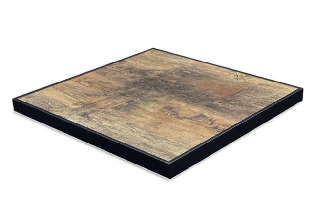 AMKO T73B Weathered HPL Restaurant Patio Table Top