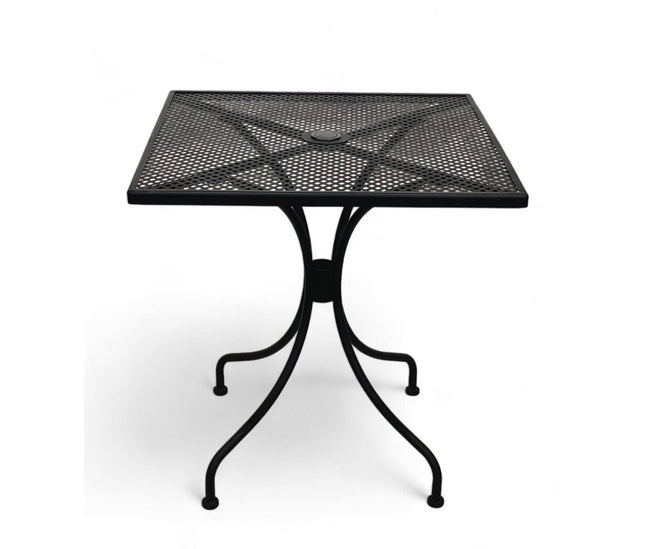 AMKO T74-2828 Black Mesh Metal Restaurant Patio Table