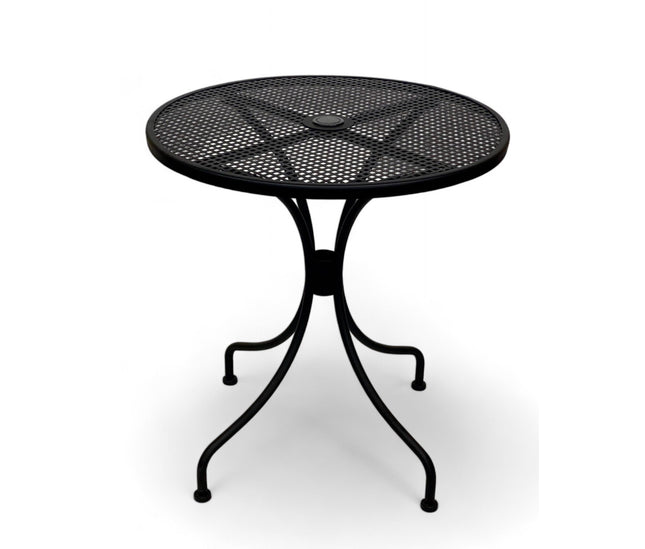 AMKO T74-28R Black Mesh Metal Restaurant Patio Table