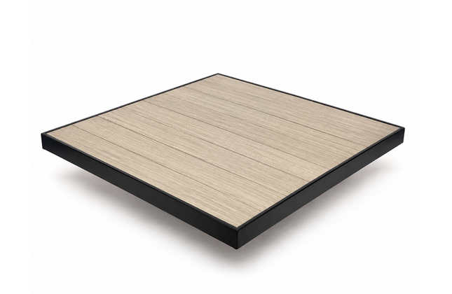 AMKO T75B Gray Brown Restaurant Patio Table Top