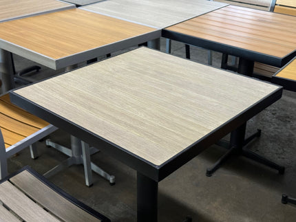 AMKO T75B Gray Brown Restaurant Patio Table Top