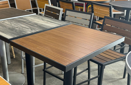 AMKO T75B Pecan Restaurant Patio Table Top