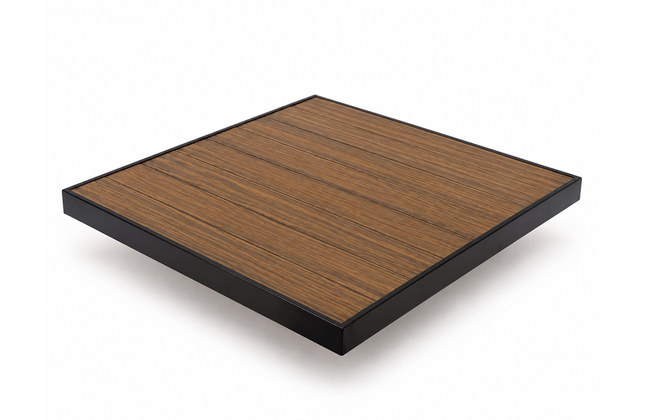 AMKO T75B Pecan Restaurant Patio Table Top