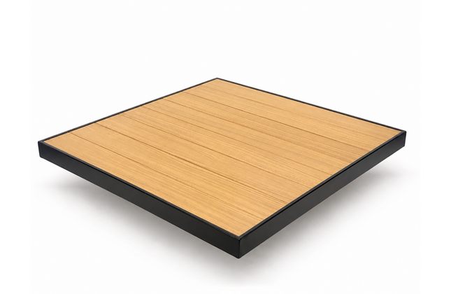 AMKO T75B Teak Restaurant Patio Table Top