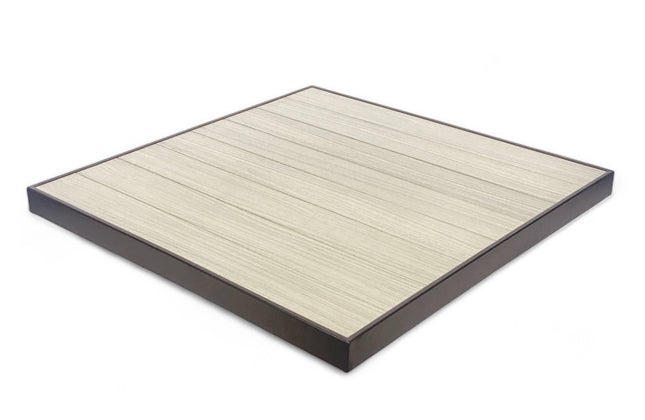 AMKO T75B Gray Brown Restaurant Patio Table Top