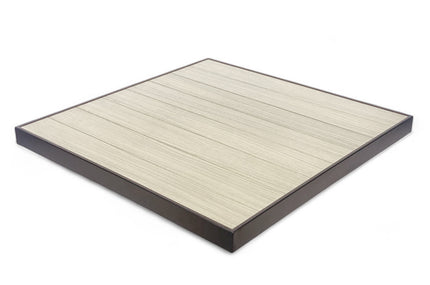 AMKO T75B Gray Brown Restaurant Patio Table Top
