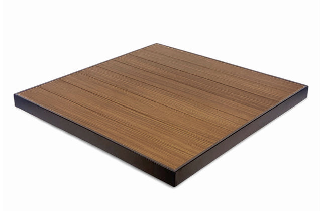 AMKO T75B Pecan Restaurant Patio Table Top