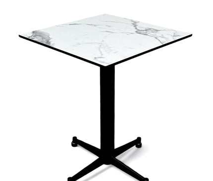 AMKO T76 White Marble HPL Restaurant Patio Table