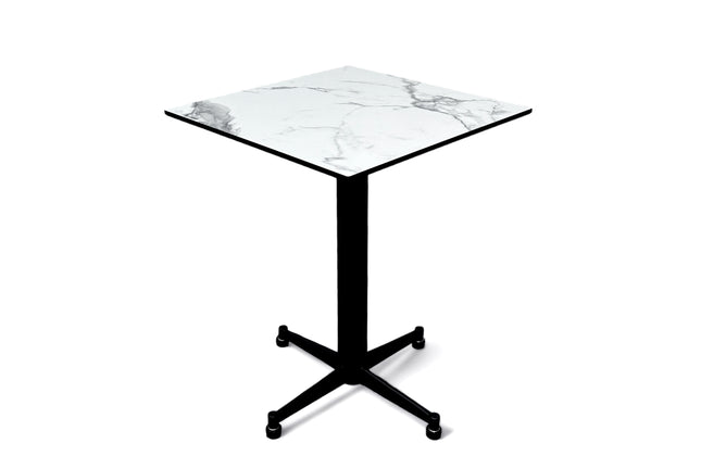 AMKO T76 White Marble HPL Restaurant Patio Table