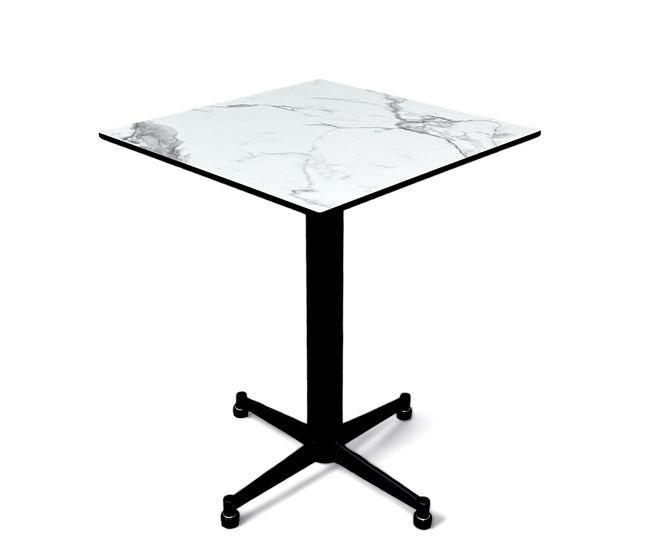 AMKO T76 White Marble HPL Restaurant Patio Table