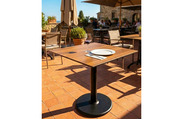 AMKO T76 Black Walnut HPL Restaurant Patio Table