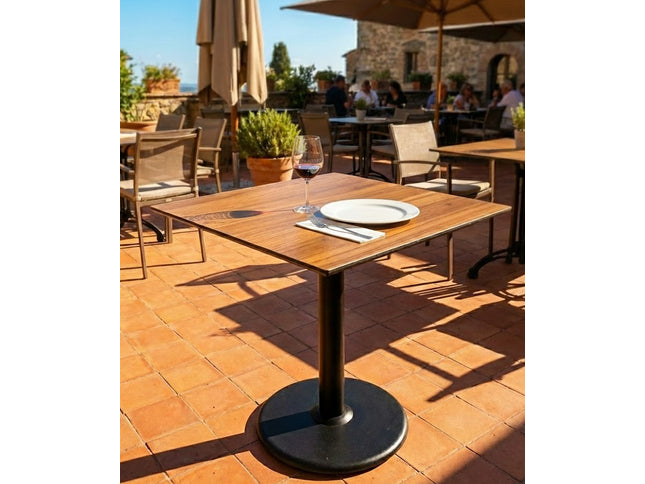 AMKO T76 Black Walnut HPL Restaurant Patio Table