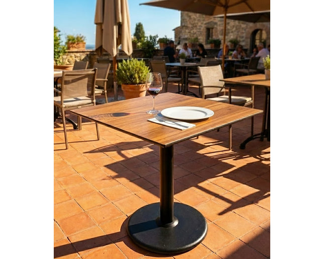 AMKO T76 Black Walnut HPL Restaurant Patio Table