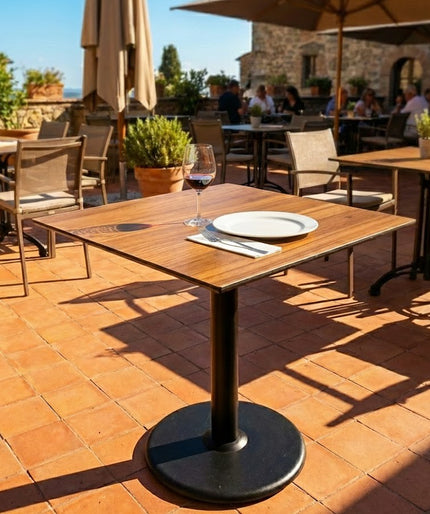 AMKO T76 Black Walnut HPL Restaurant Patio Table