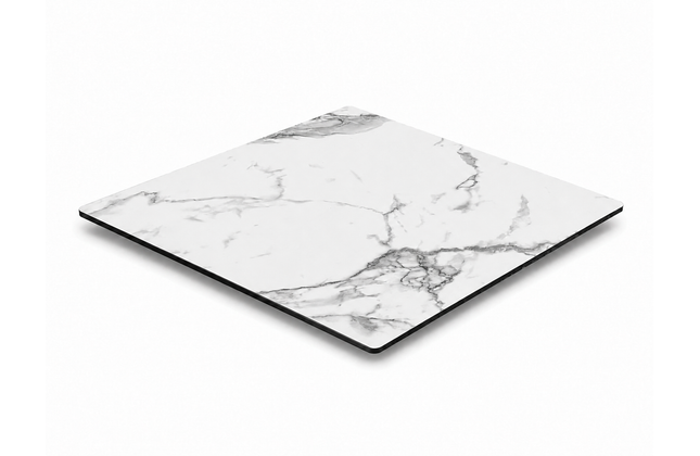 AMKO T76 White Marble HPL Restaurant Patio Table