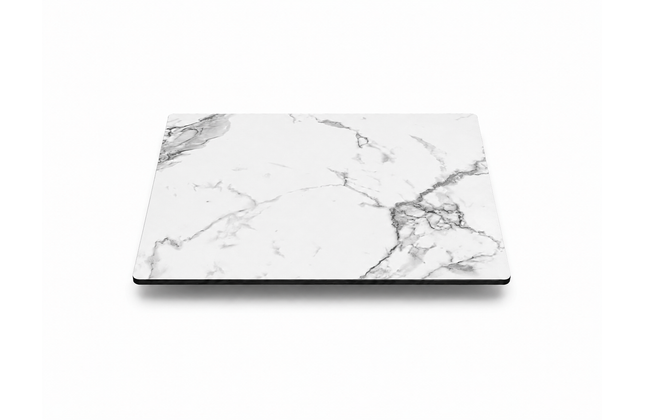 AMKO T76 White Marble HPL Restaurant Patio Table