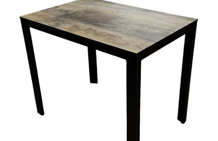 AMKO T804 Weathered ADA table with black aluminum legs