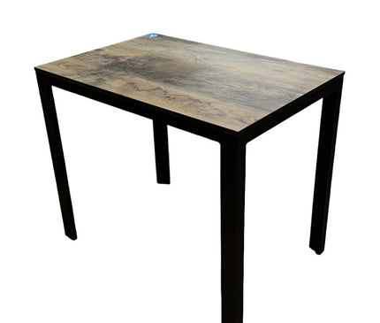 AMKO T804 Weathered ADA table with black aluminum legs