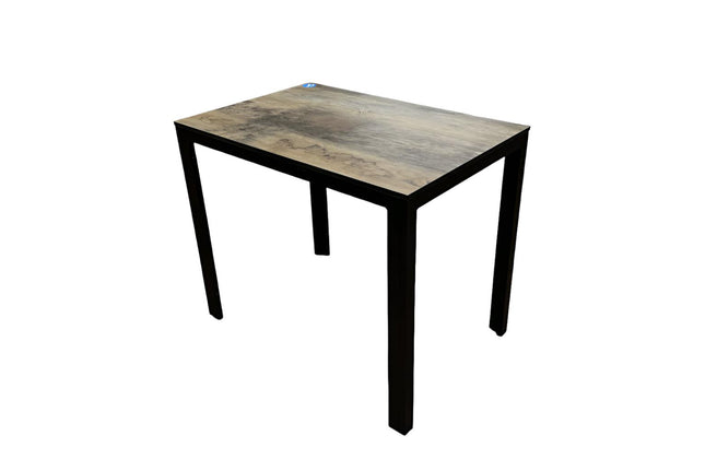 AMKO T804 Weathered ADA table with black aluminum legs