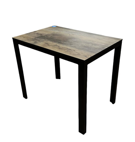 AMKO T804 Weathered ADA table with black aluminum legs