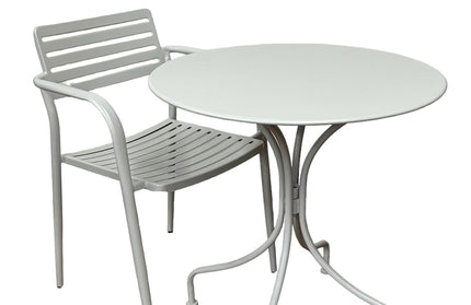 AMKO T86 Gray Metal Restaurant Patio Table