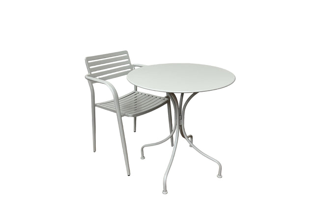 AMKO T86 Gray Metal Restaurant Patio Table